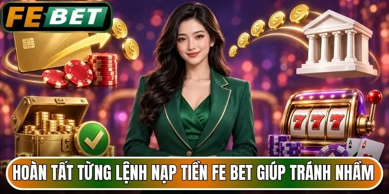 Hoàn tất từng lệnh nạp tiền FE BET giúp tránh nhầm 